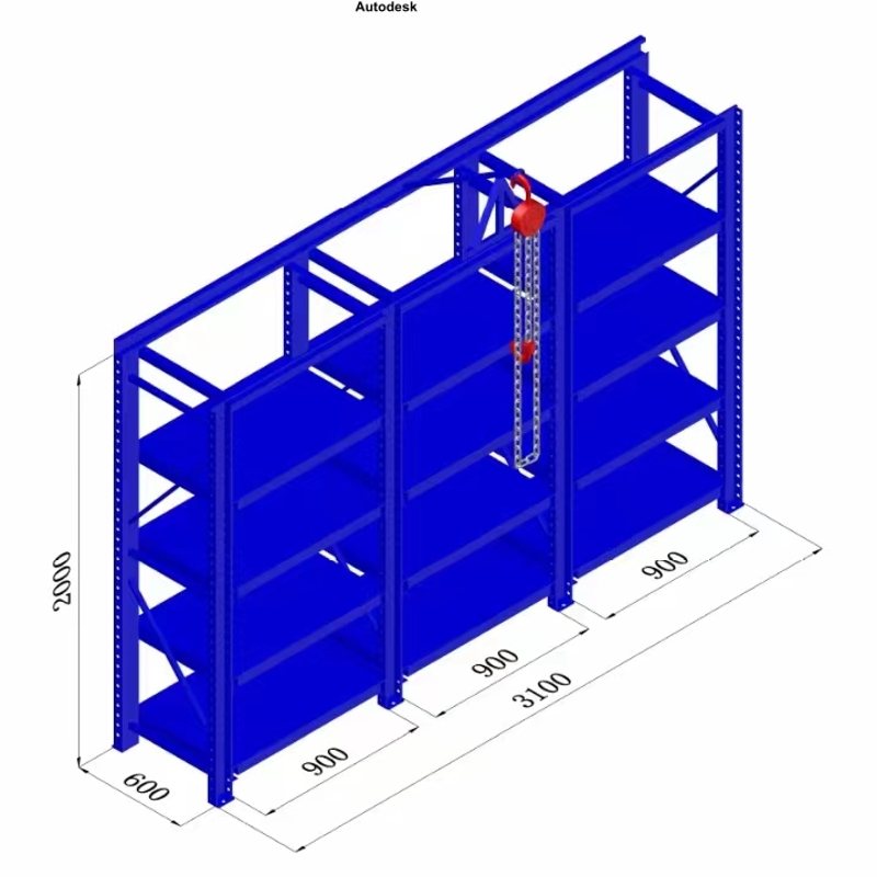 Fully open mold rack