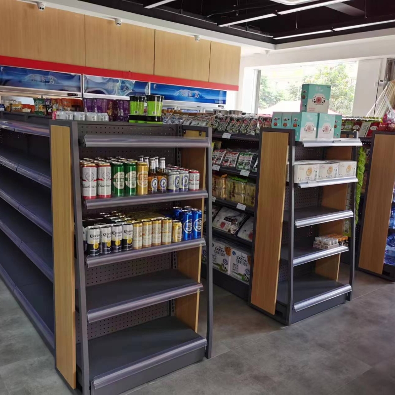 convenience store supermarket shelves