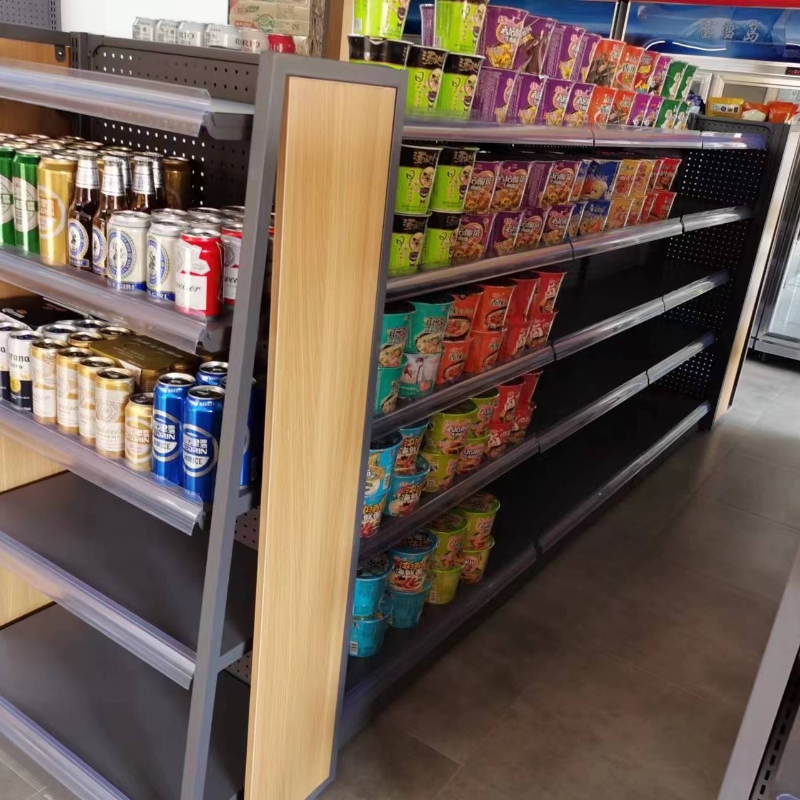 convenience store supermarket shelves