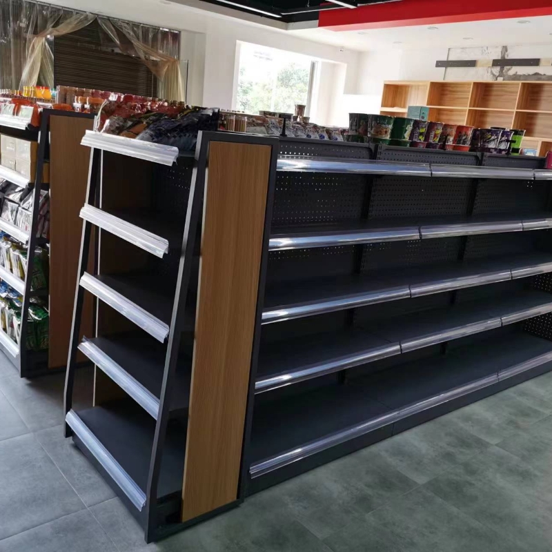 convenience store supermarket shelves