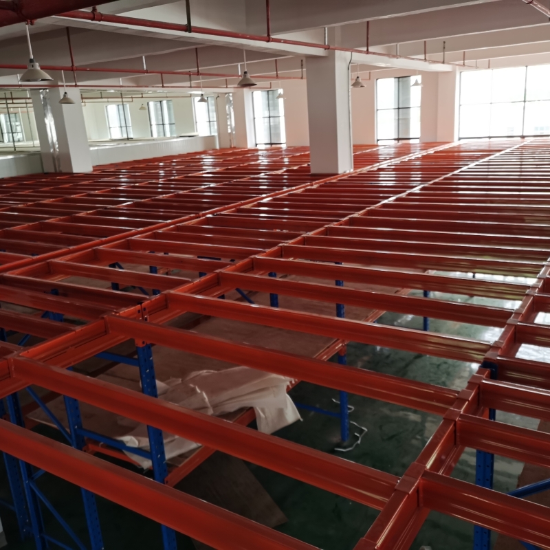 Loft-style warehouse shelves