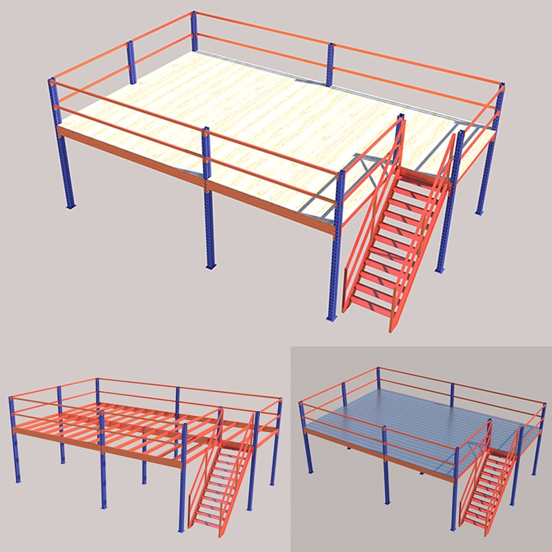 Mezzanine platform shelving design case
