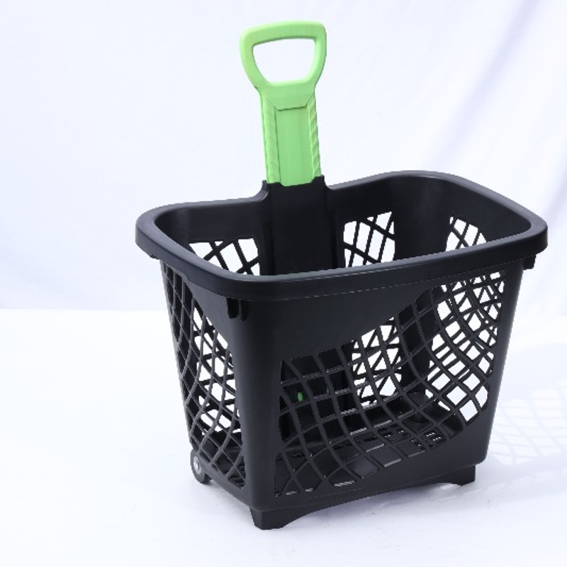 wheeled shopping basket