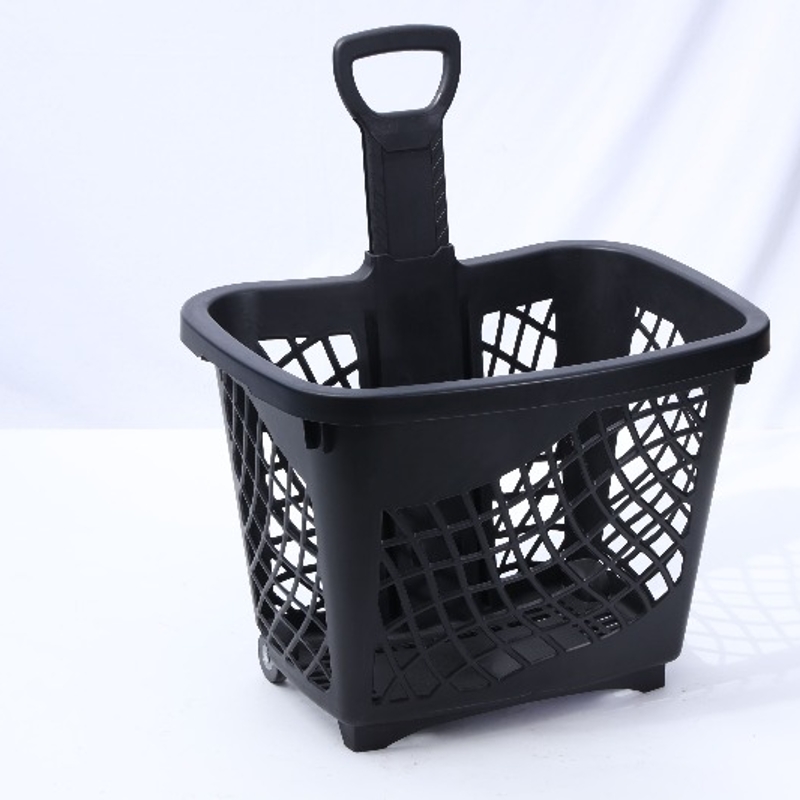 wheeled shopping basket