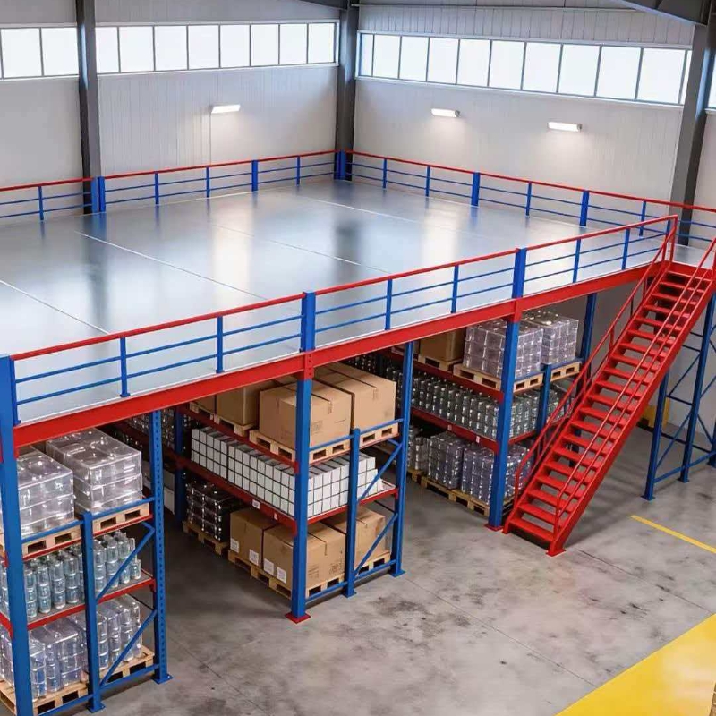 I-beam mezzanine platform