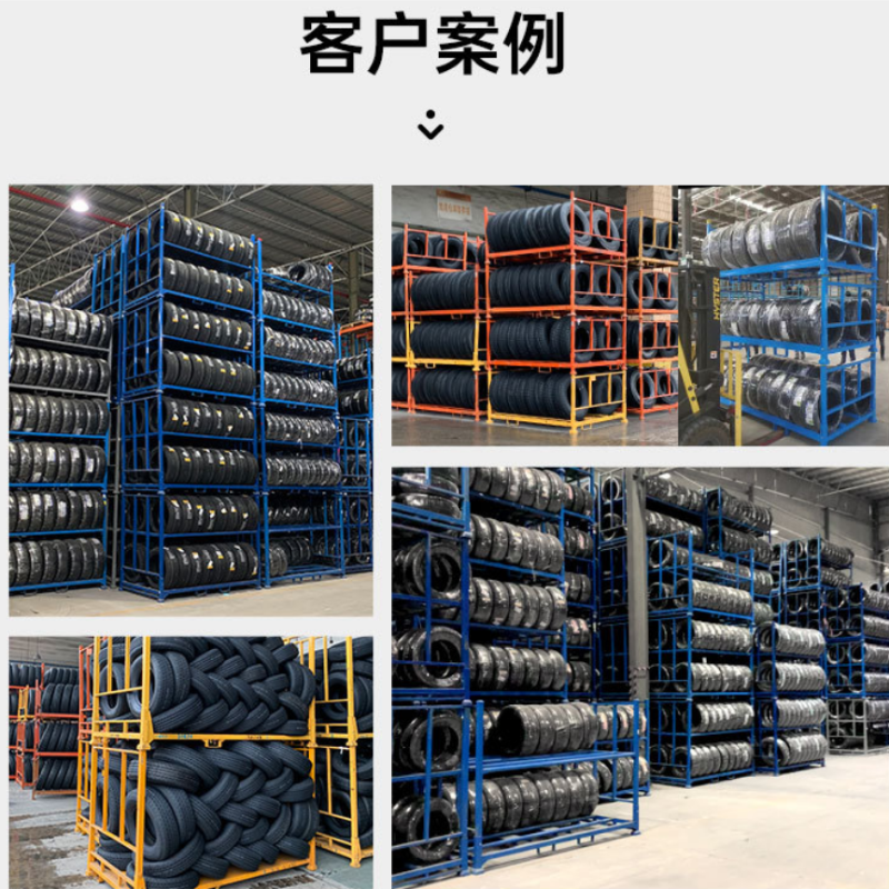 Folding tire rack